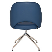 Lex Vinyl Trestle Armchairs (Set of 2)